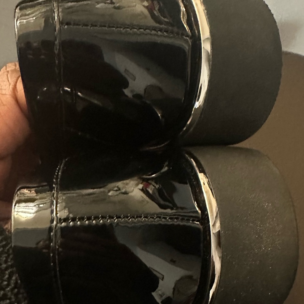 Franco Sarto Glossy Black Tassel Loafers - Picture 3 of 4